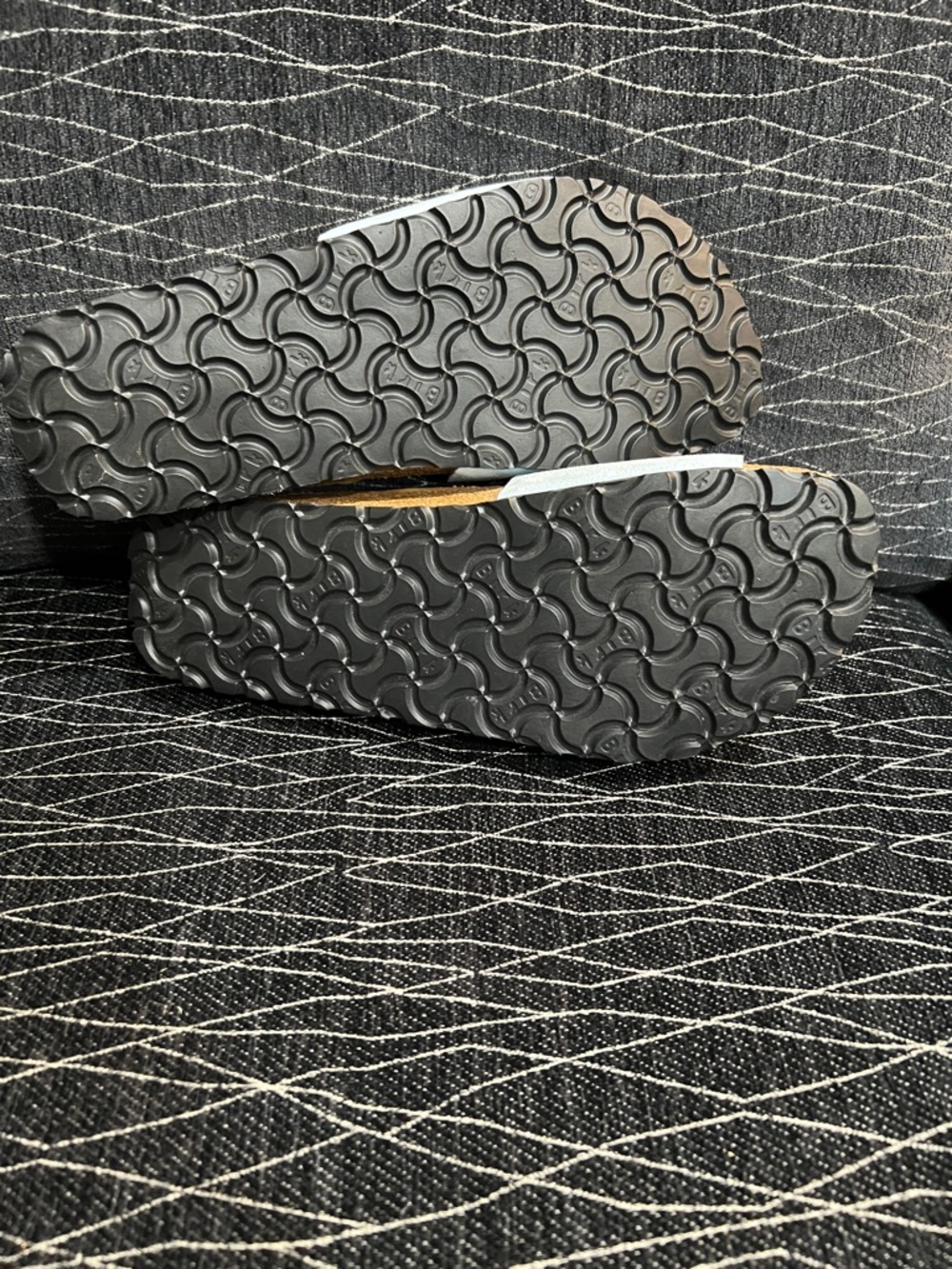 Papillio by Birkenstock Light Blue Slide Sandals with Tan Footbed - Picture 8 of 8